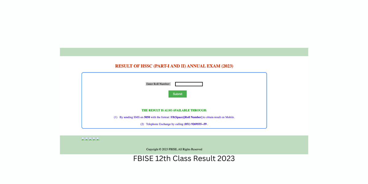 FBISE 12th Class Result 2023