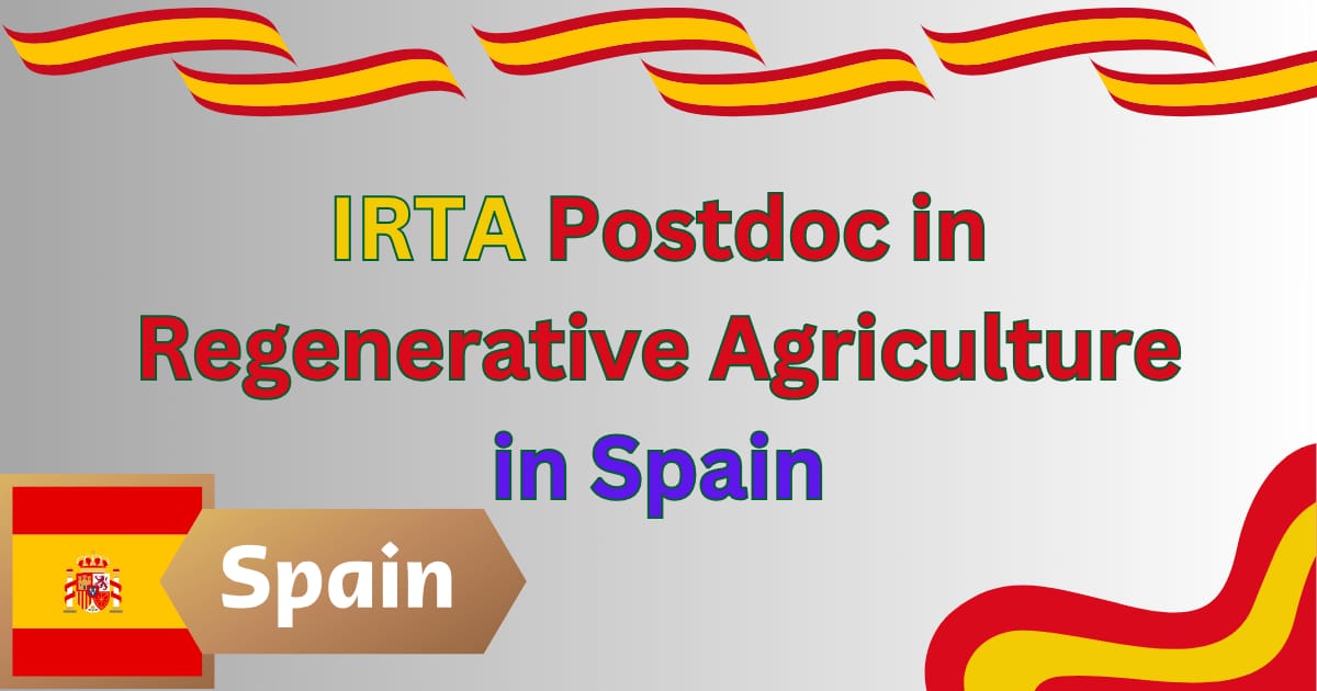 IRTA Postdoc in Regenerative Agriculture in Spain
