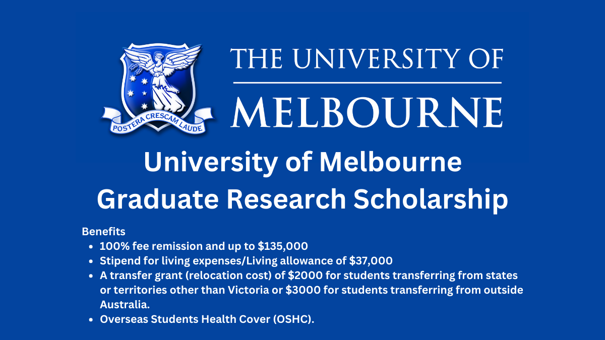 University of Melbourne Graduate Research Scholarship