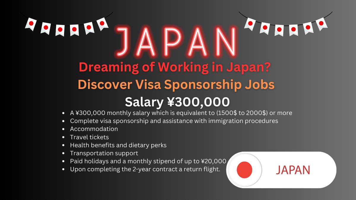 visa sponsorship jobs in Japan